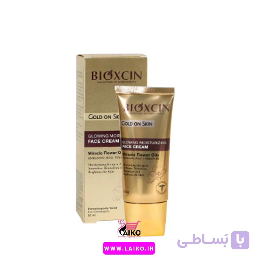 کرم گلد درخشان کننده و مرطوب کننده بیوکسین مدل GOLD ON SKIN — تصویر 1