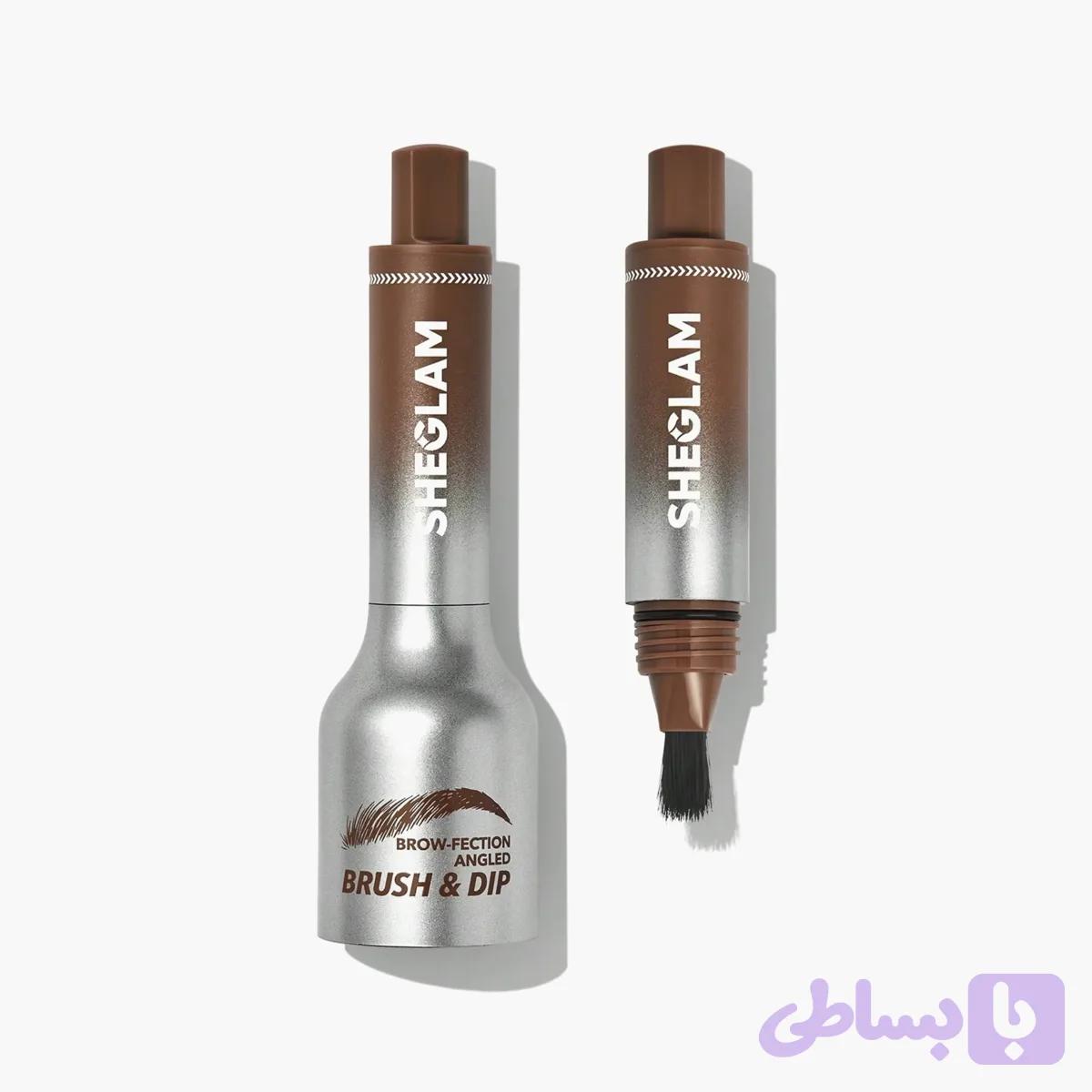 هاشور ابرو براو فکشن با برس زاویه‌دار – SHEGLAM Brow-Fection Angled Brush & Dip