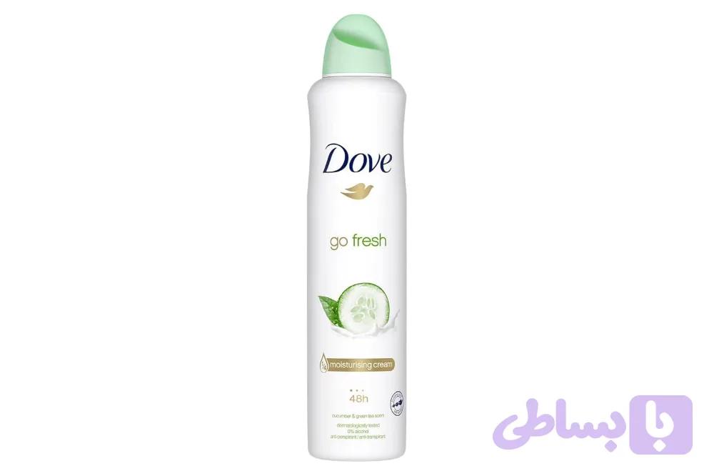 اسپری دئودورانت داو خیار و چای سبز (Dove Go Fresh Cucumber & Green Tea Scent) – ۴۸ ساعت
