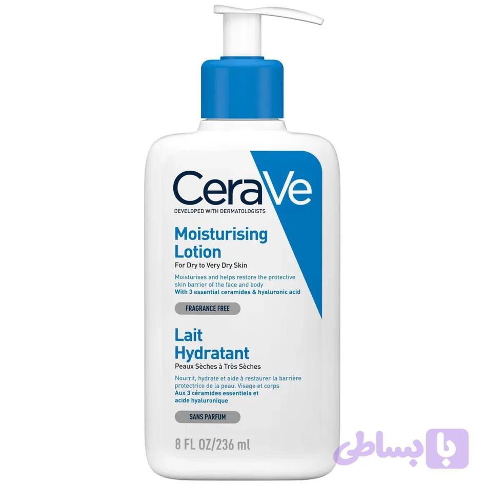 لوسیون مرطوب‌کننده سراوی (CeraVe Moisturising Lotion) مخصوص پوست خشک تا خیلی خشک – 236 میلی‌لیتر