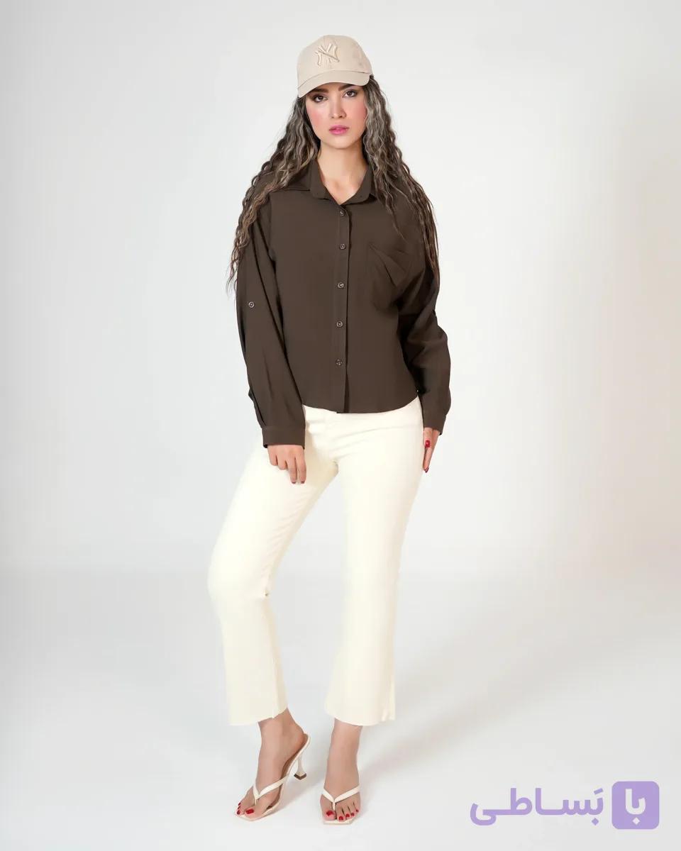 شومیز کراپ ابروبادی زنانه کد 1331 (523) — تصویر 1