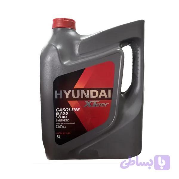 روغن موتور SN5W40 هیوندای اکس تیر باحجم 5لیتر