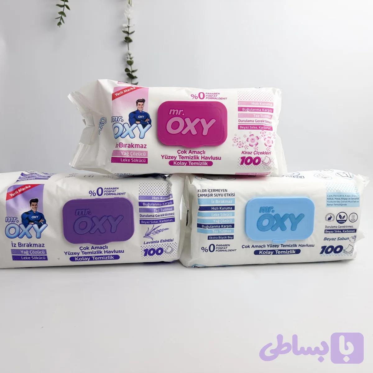 دستمال مرطوب چندمنظوره مستر اکسی (Mr. OXY) — تصویر 1