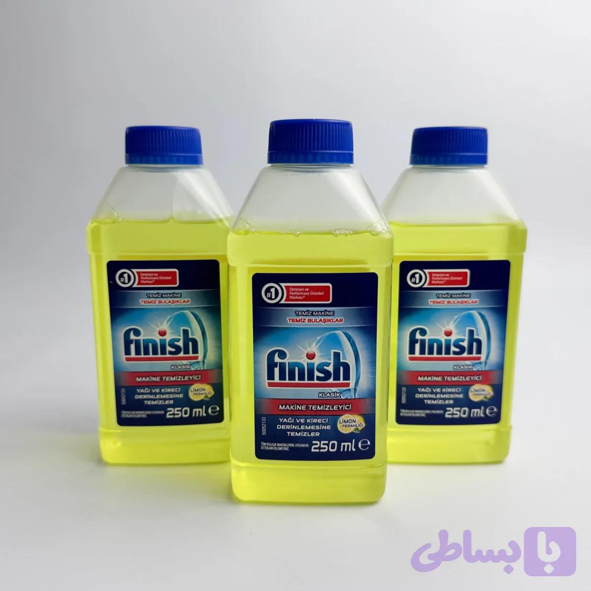 جرمگیر ماشین ظرفشویی Finish (۲۵۰ میلی‌لیتر) – رایحه لیمو — تصویر 1