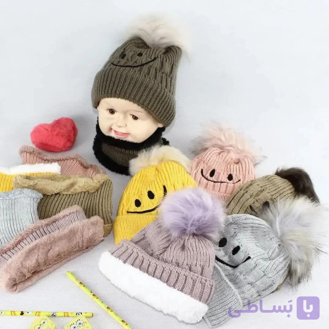 کلاه و رینگ بچگانه داخل خز لبخندی(۶ماهگی تا ۲ سال)