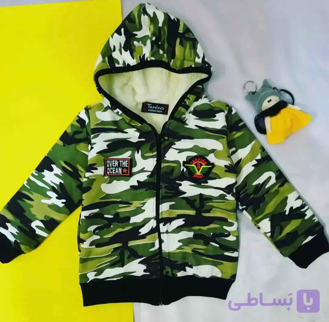 کاپشن سویشرتی پسرانه سبز(۶ماهگی تا ۳ سال)