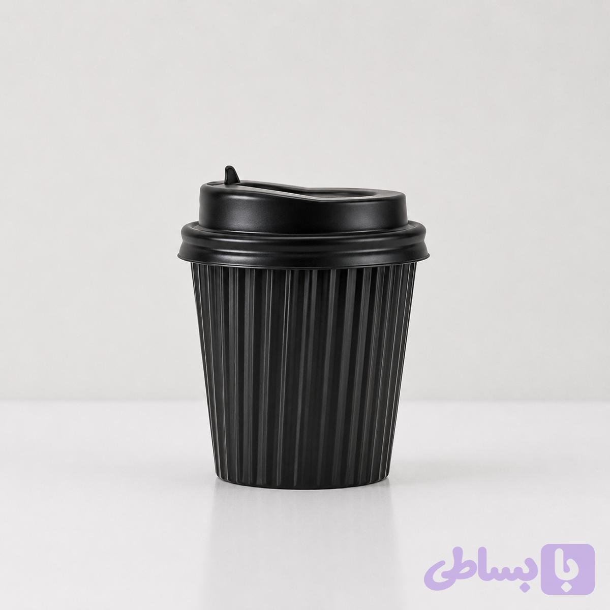 لیوان کاغذی دو جداره گلاسه کرکره 120cc/کارتن 2250عددی