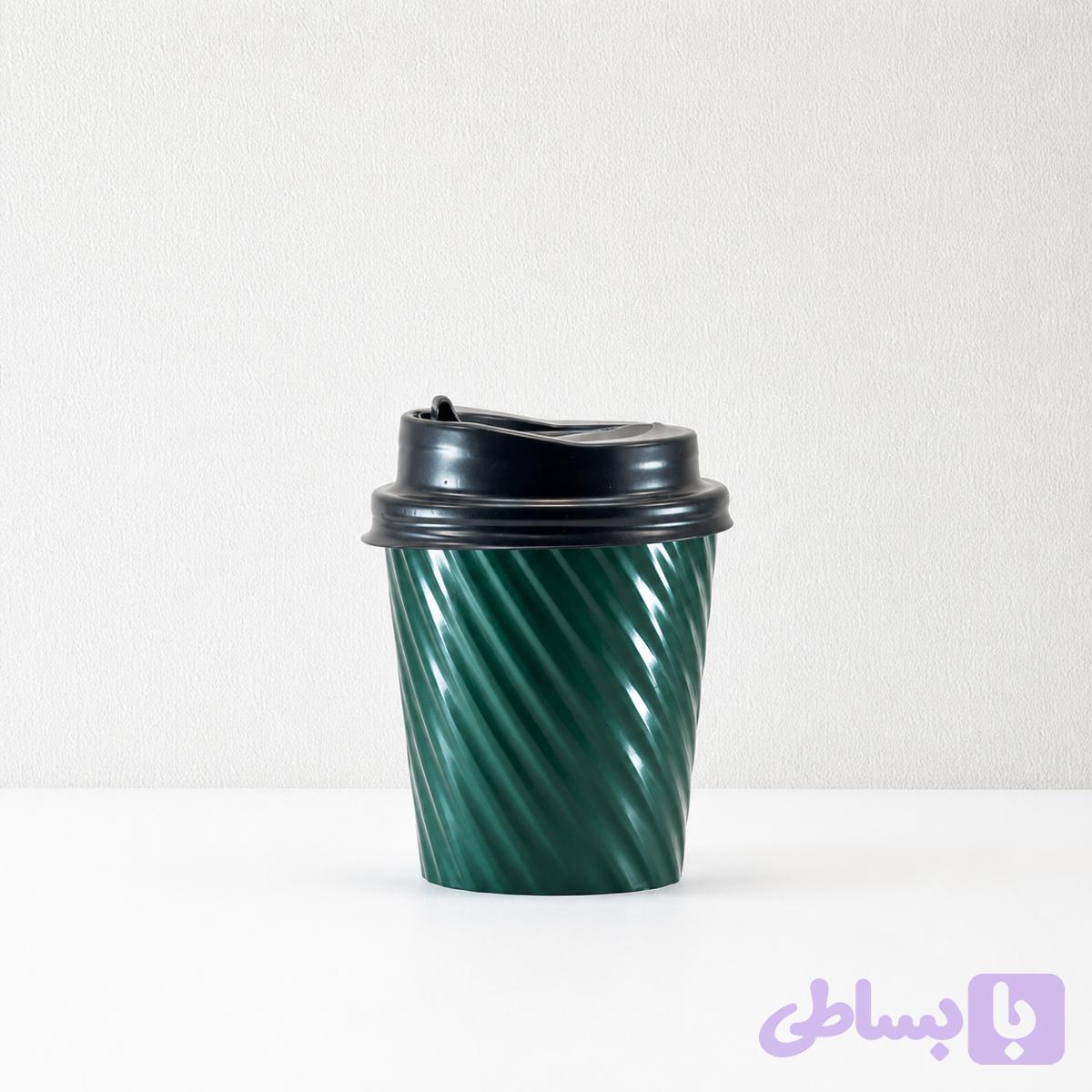 لیوان کاغذی دو جداره گلاسه کرکره 90cc/کارتن ۲۰۰۰عددی