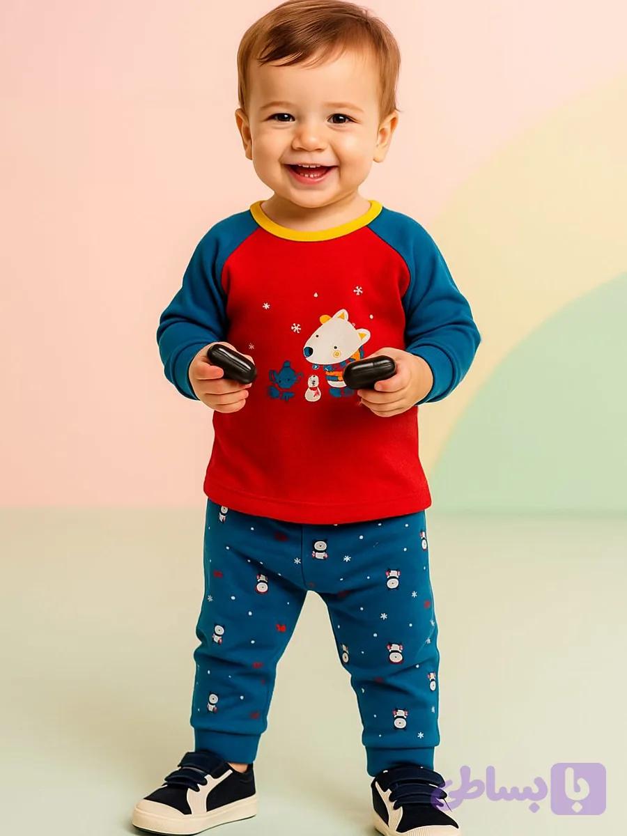 ست بلوز و شلوار پاییزه برند happy baby اورجینال وارداتی از کره