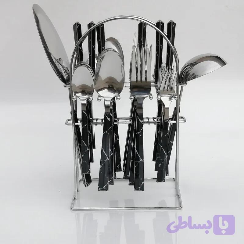 سرویس۳۳پارچه قاشق چنگال همراه استند