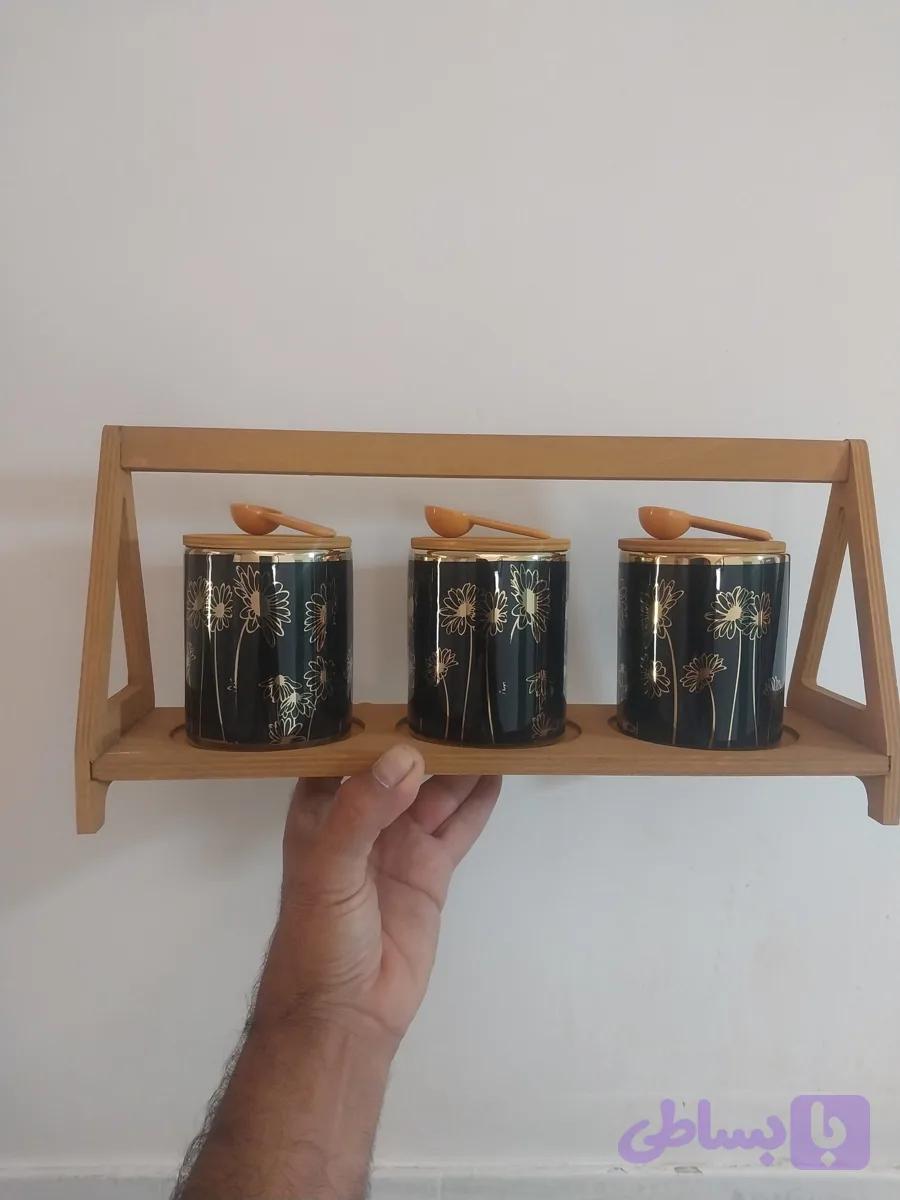 جاادویه سرامیکی ۴پارچه سفید ومشکی — تصویر 1