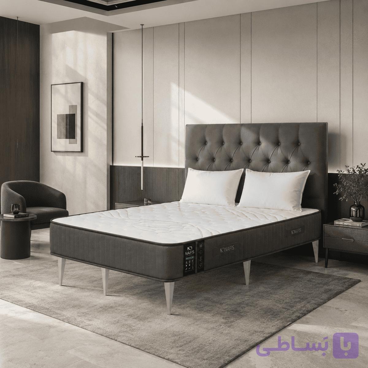 تشک دو نفره پایه دار پلیمری نفیس مدل مدیکال C – سایز ۱۶۰×۲۰۰ — تصویر 1