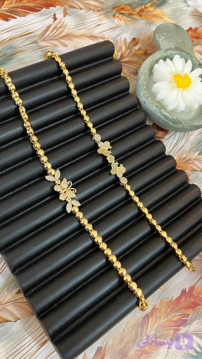 دستبند استیل زنانه طرح پروانه ای