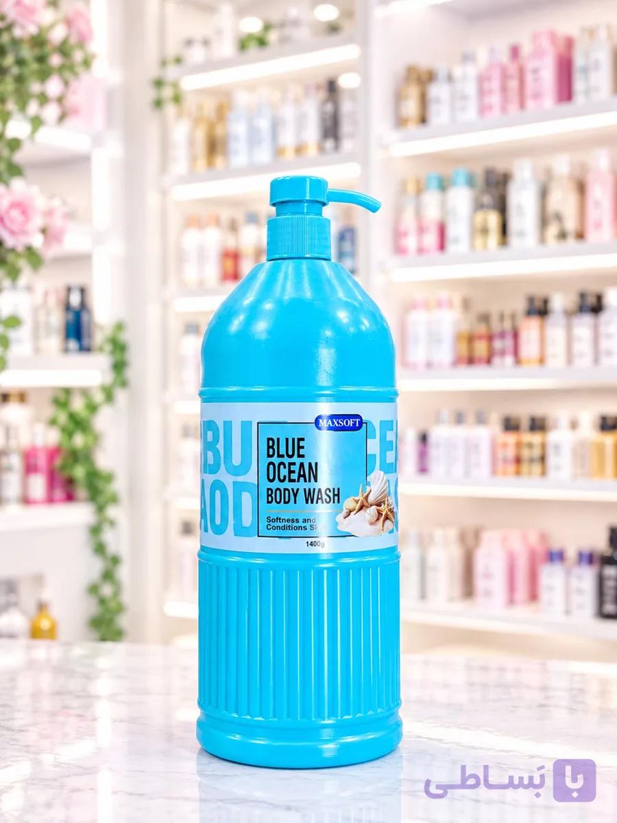 شامپو بدن مکس‌سافت مدل  blueocean حجم1400میل