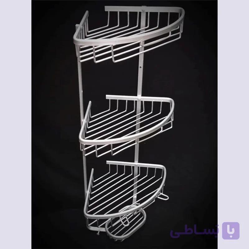 قفسه حمام مدل کنج سیمی سه طبقه