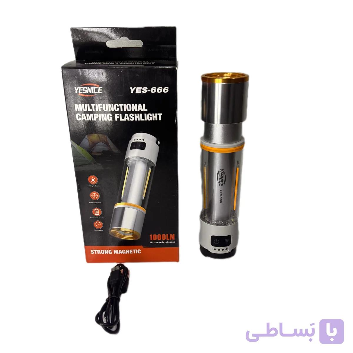 چراغ قوه و فانوس شارژی YESNICE مدل YES-666 — تصویر 1