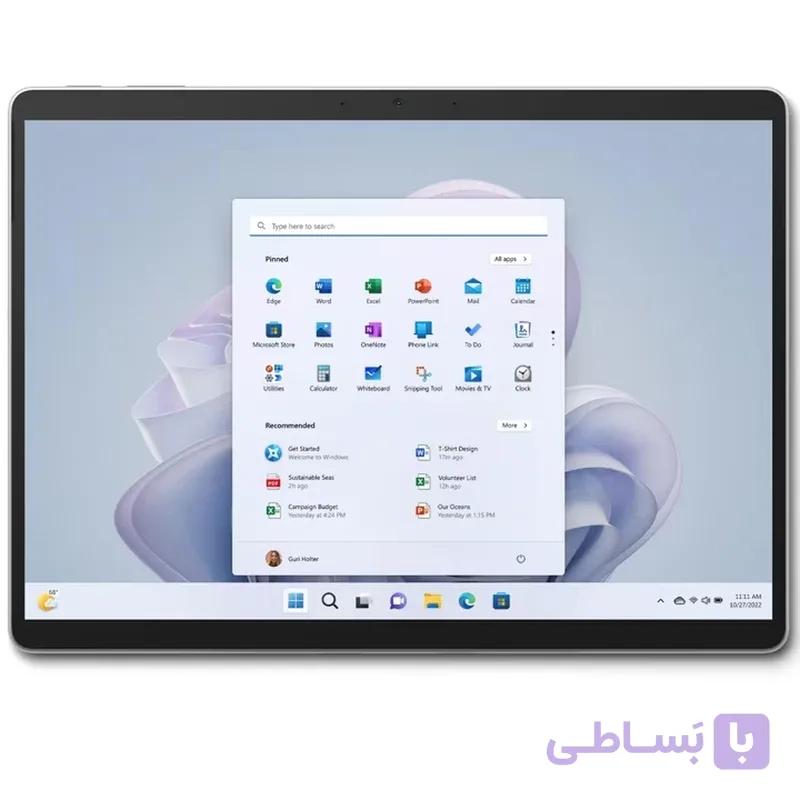 تبلت مایکروسافت مدل Surface Pro 9-i5 1235U ظرفیت 256 گیگابایت و رم 8 گیگابایت