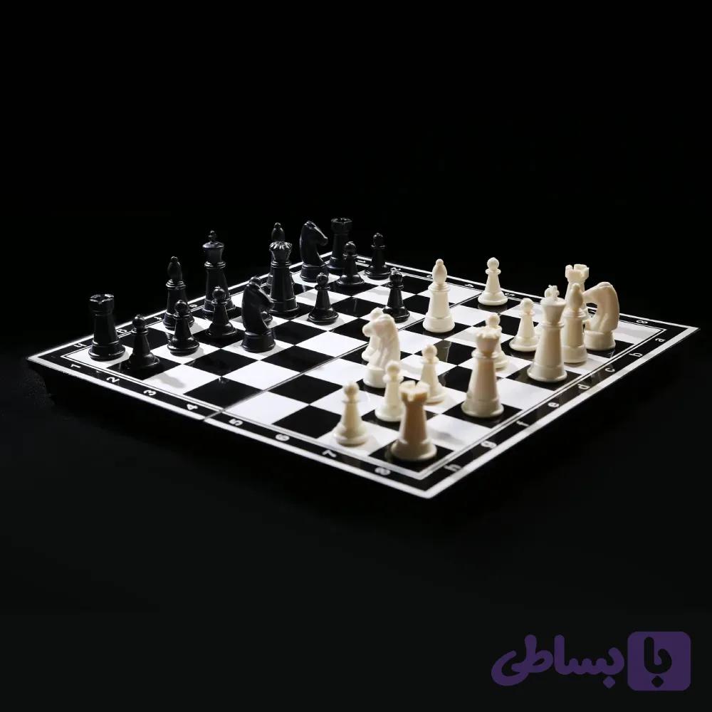 شطرنج و تخته نرد کوچک آهنربایی کیش و مات فکر آوین (مدل مسافرتی ۲۵ سانتی) — تصویر 1
