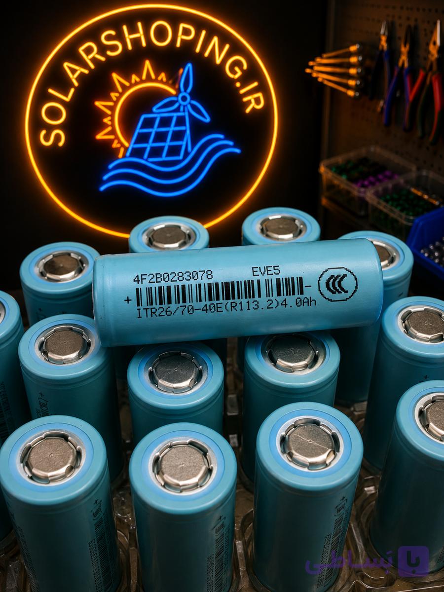 سلول لیتیوم 26700 EVE 4000mAh | باتری لیتیوم یون 3.2 ولت اصلی مناسب ساخت پک باتری