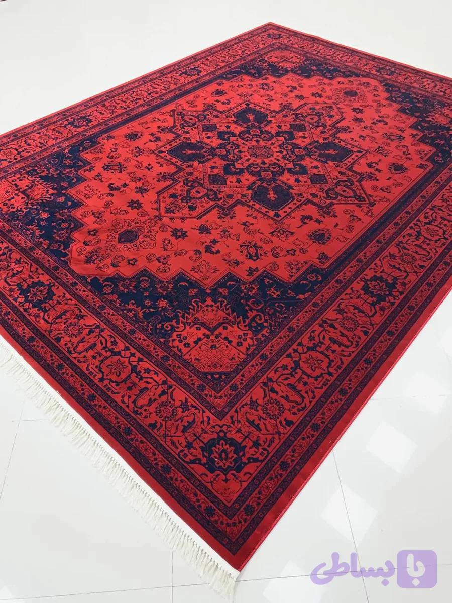 فرش ماشینی 700 شانه قرمز سلطنتی — تصویر 1
