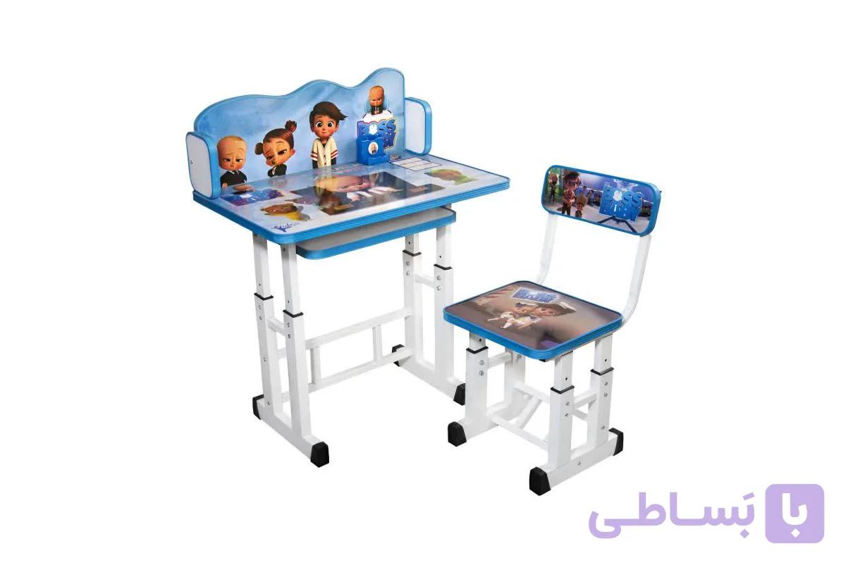میز تحریر کودک کیدکو مدل فانتزی با جنس ملامینه طرح بچه رییس — تصویر 1