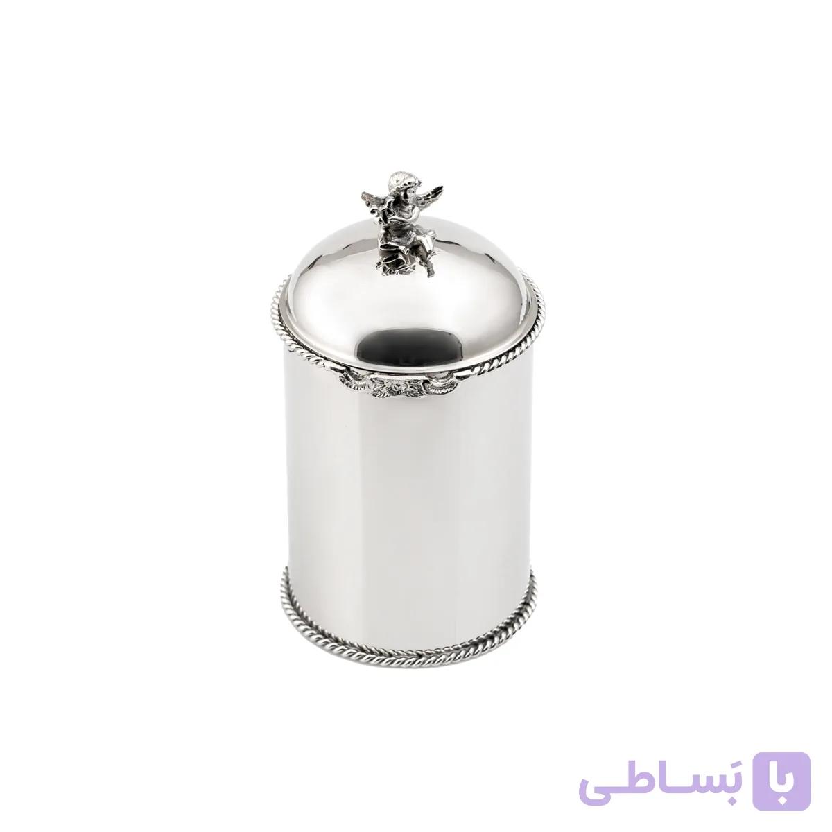 بانکه سایز بزرگ برنجی فلورنس نقره ای — تصویر 1