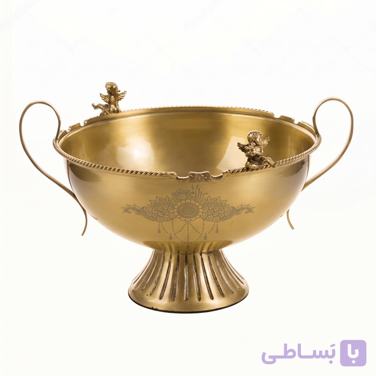 کاسه قدح دسته دار برنجی کویین — تصویر 1
