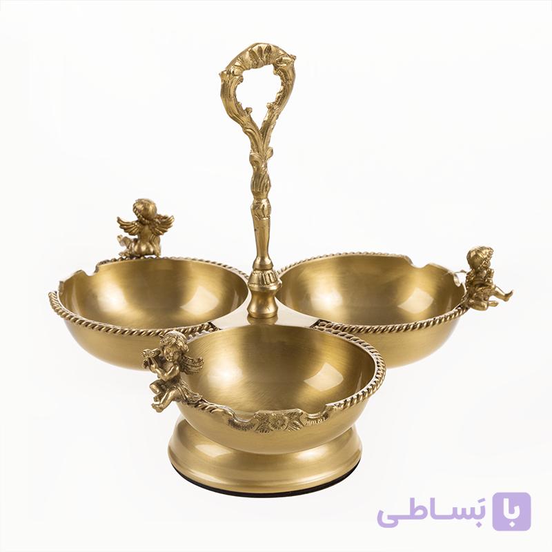 اردو سه پیاله نیم پایه برنجی کویین — تصویر 1