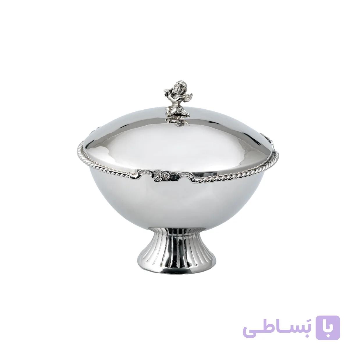 شکلات خوری برنجی فلورنس نقره ای — تصویر 1