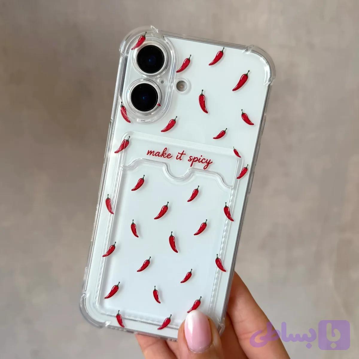 قاب گوشی موبایل فلفل جاکارتی دار شفاف / pepper jakarti (کد my0500) — تصویر 1
