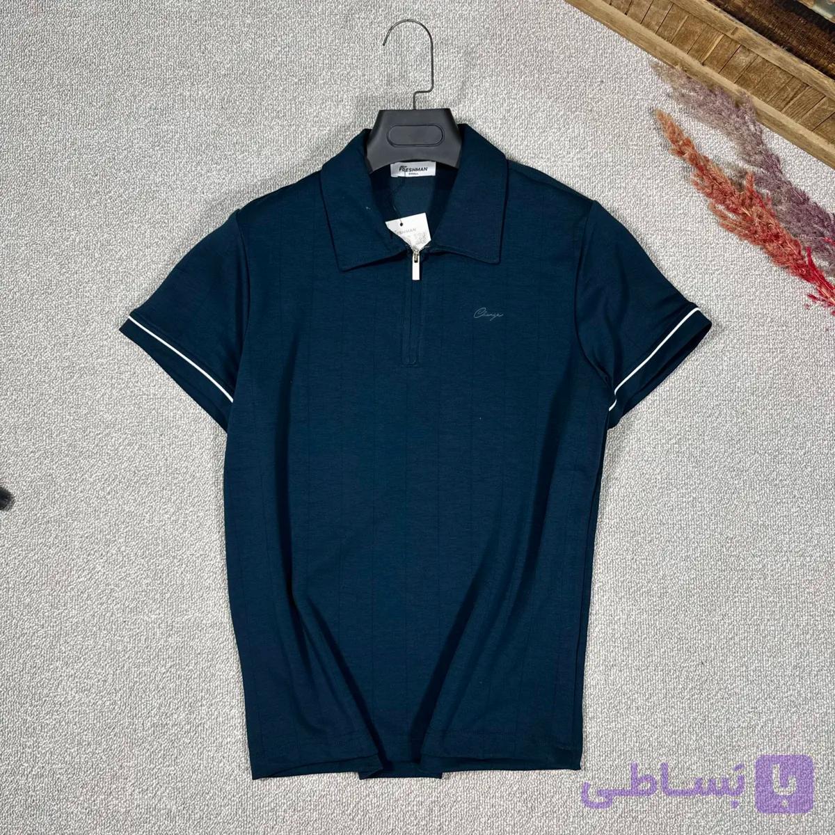 تیشرت نیم زیپ اولدمانی ترک برند فریش من رنگ مشکی — تصویر 1