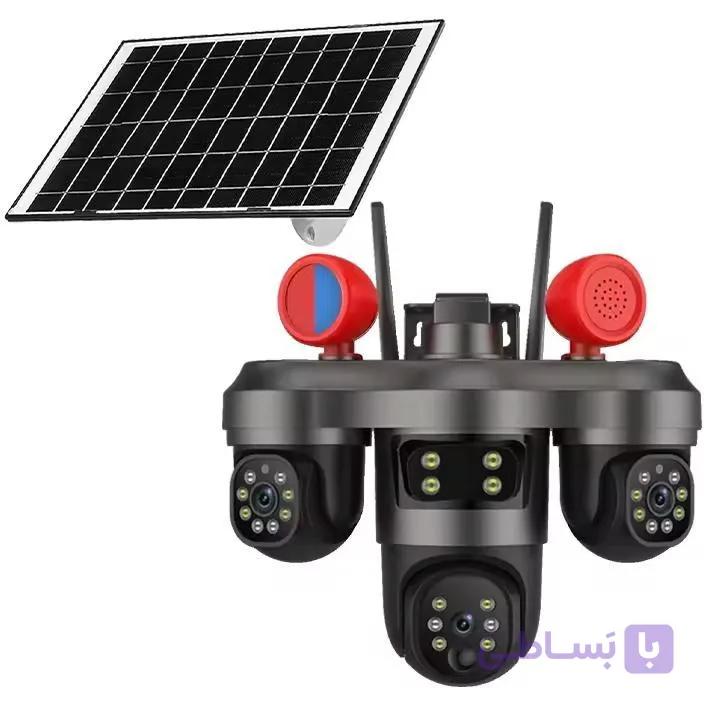 دوربین امنیتی خورشیدی V380 PRO CT36 با ۱۵ مگاپیکسل و ۳ لنز آژیر دار