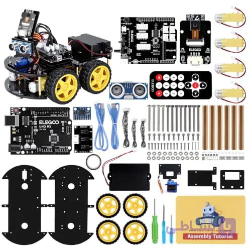 کیت ماشین رباتیک هوشمند ELEGOO Smart Robot Car Kit V4.0 مبتنی بر Arduino UNO R3 با سنسور اولتراسونیک و دنبال‌کننده خط