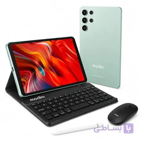 تبلت 7 اینچی اچ دی Modio M798 سبز، رم 8 گیگابایتی، حافظه 512 گیگابایتی، اندروید 13، دو سیم کارت، وای فای، دوربین دوگانه، باتری 3000 میلی آمپر ساعتی، صفحه کلید و لوازم جانبی (سبز)