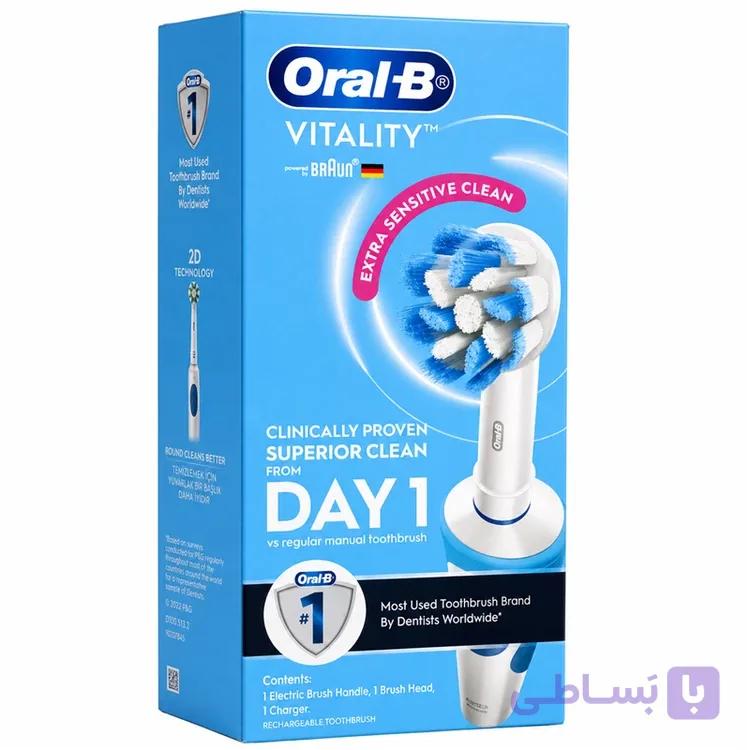مسواک برقی دندان های حساس اورال بی Oral-B VITALITY Extra Sensitive Clean - فروشگاه اینترنتی مری شاپ