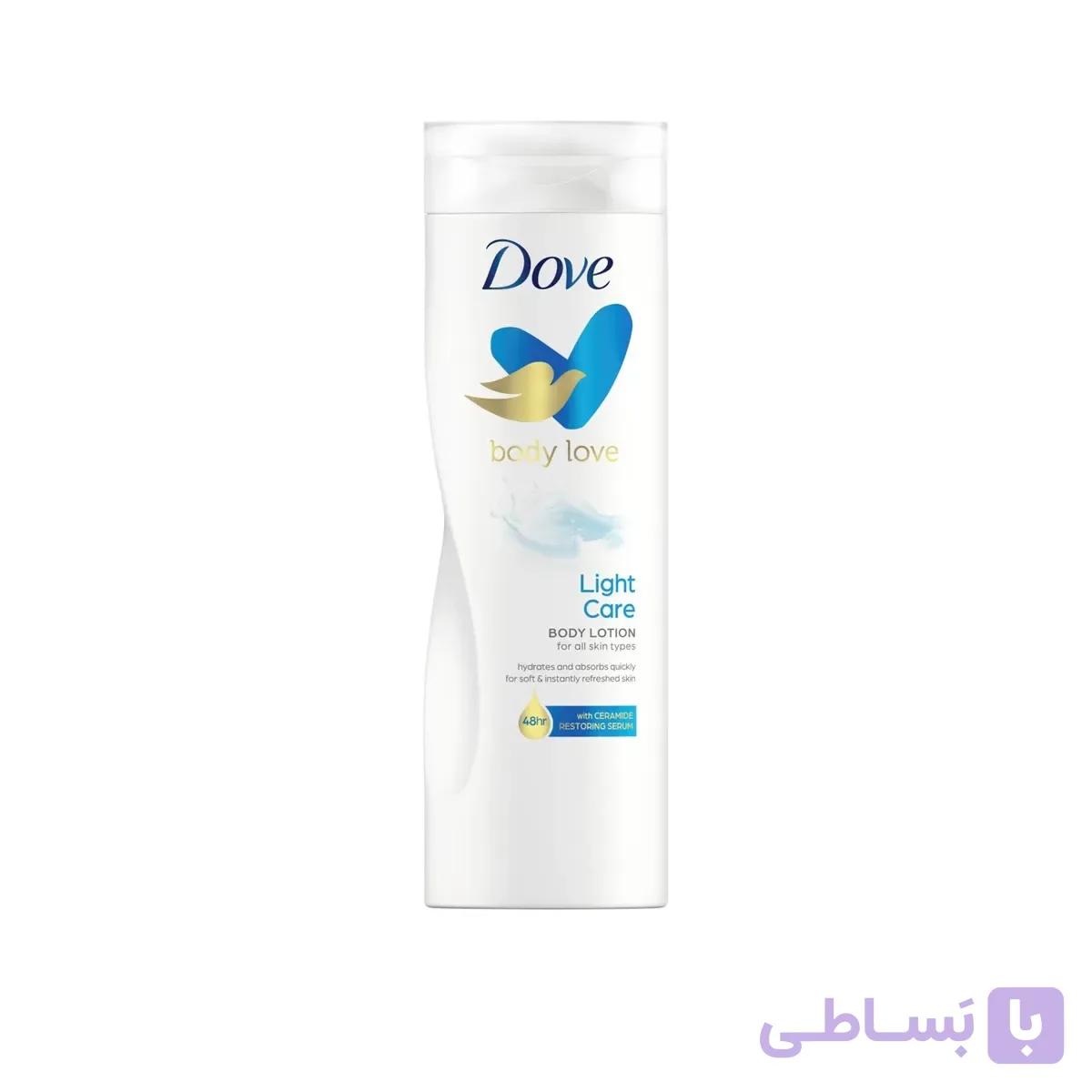 لوسیون بدن داو 400میل رایحه light care - فروشگاه اینترنتی مری شاپ