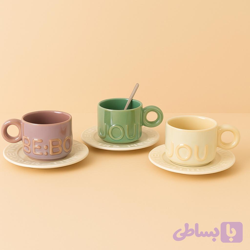 لیوان و پیش دستی هلوگرامی — تصویر 1