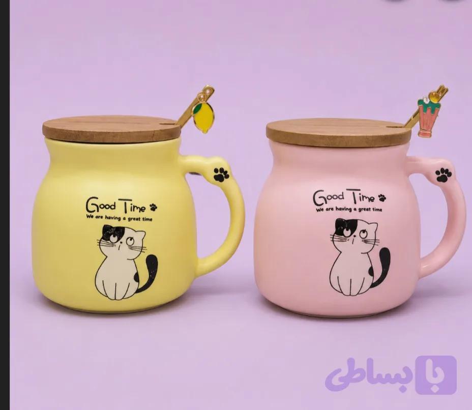 ماگ سرامیکی طرح گربه فانتزی — تصویر 1