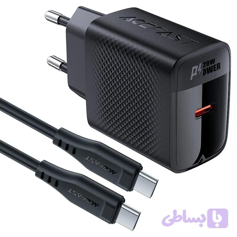 شارژر دیواری PD20W Gan برند AceFast مدل A82