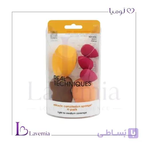 بیوتی بلندر 6 تایی ریل تکنیک | ست اسفنج آرایشی حرفه‌ای | Real Techniques Miracle Complexion Sponge Set — تصویر 1