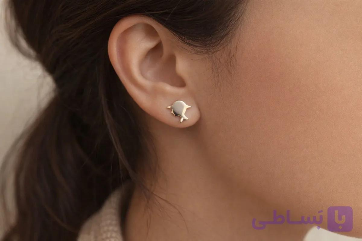 گوشواره نقره مادمازل عیار 925