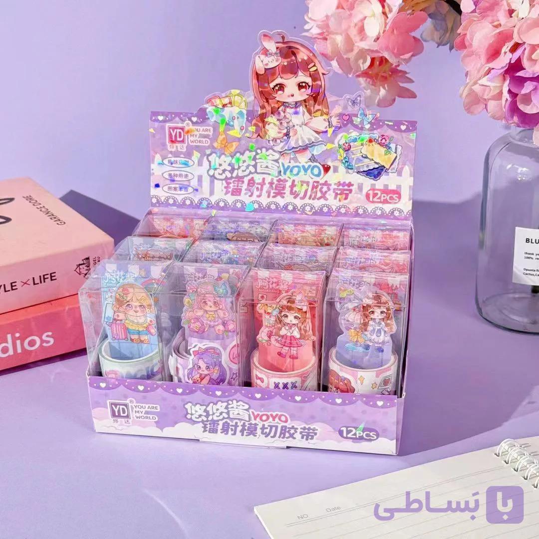 استیکر رولی طرح دختر کیوت