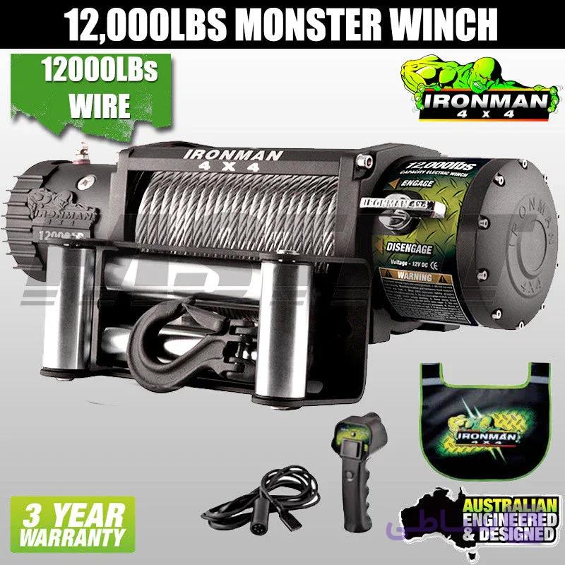 وینچ ۱۲,۰۰۰ آیرون‌من مدل WWB12000 (کابل فلزی) (Ironman 4x4 Winch WWB12000 Steel Cable)