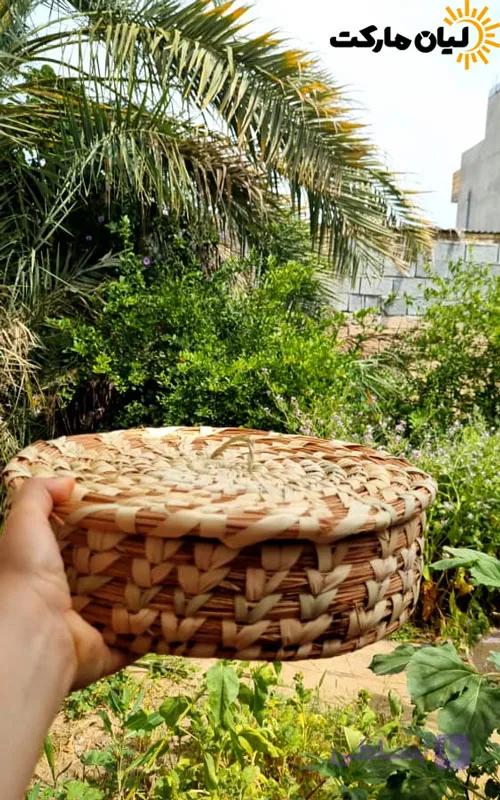 سبد نان حصیری پنگاش ۳۰ سانتی‌متر | دست‌بافت از برگ نخل