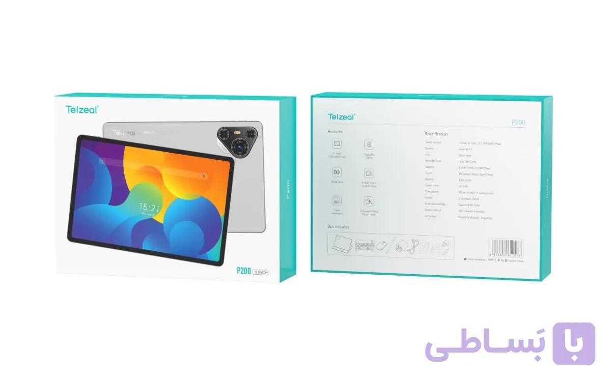 تبلت تلزیل Telzeal P200 رم6 حافظه 64 | 11 اینچ فول پک + کیبورد | موس ، قلم ،کاور، دوسیم کارت