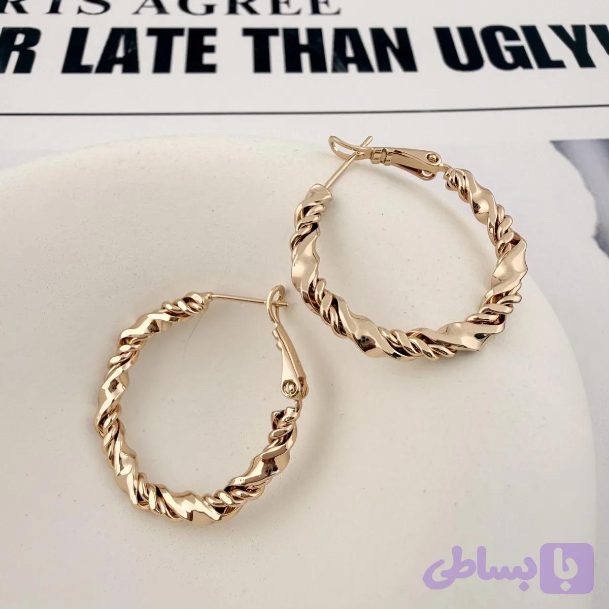 گوشواره طنابی ژوپینگ مدل X000965460 — تصویر 1