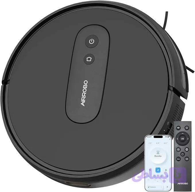 جاروبرقی رباتی AIRROBO، جاروبرقی رباتی با قدرت مکش ۴۰۰۰ پاسکال، جاروبرقی رباتی با ایستگاه شارژ، جاروبرقی رباتی (P20-1)بدون قابلیت پاک کردن فرش، موی حیوانات خانگی، سطوح سخت — تصویر 1
