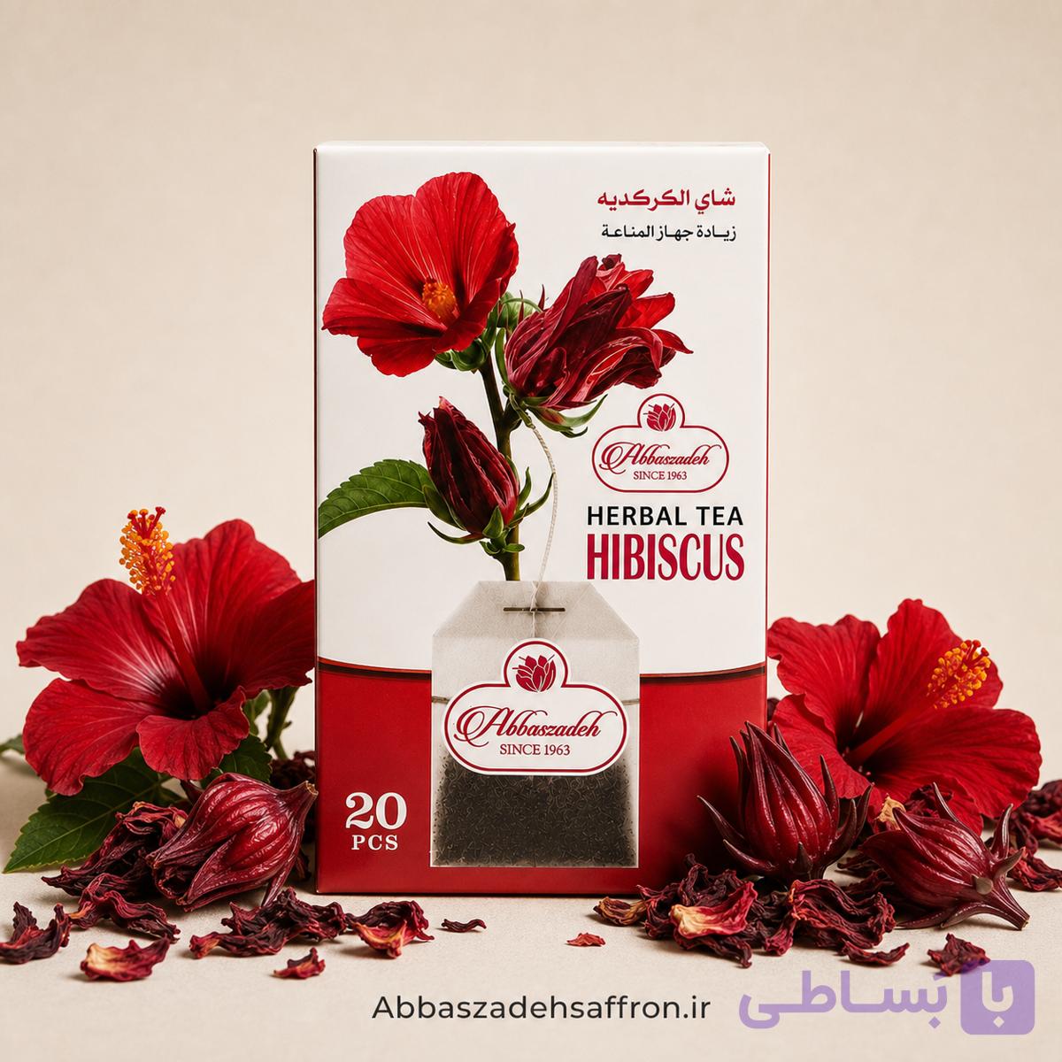 دمنوش چای ترش عباس‌زاده اصل (بسته ۲۰ عددی)