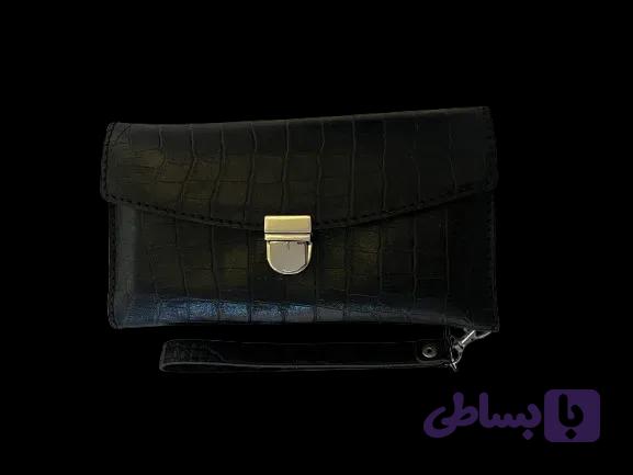 کیف چرم دستی سگک دار — تصویر 1