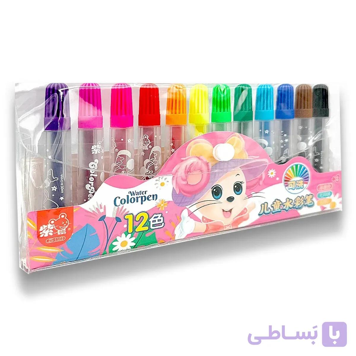 ماژیک نقاشی پایه آب 12 رنگ مدل Water Colorpen — تصویر 1